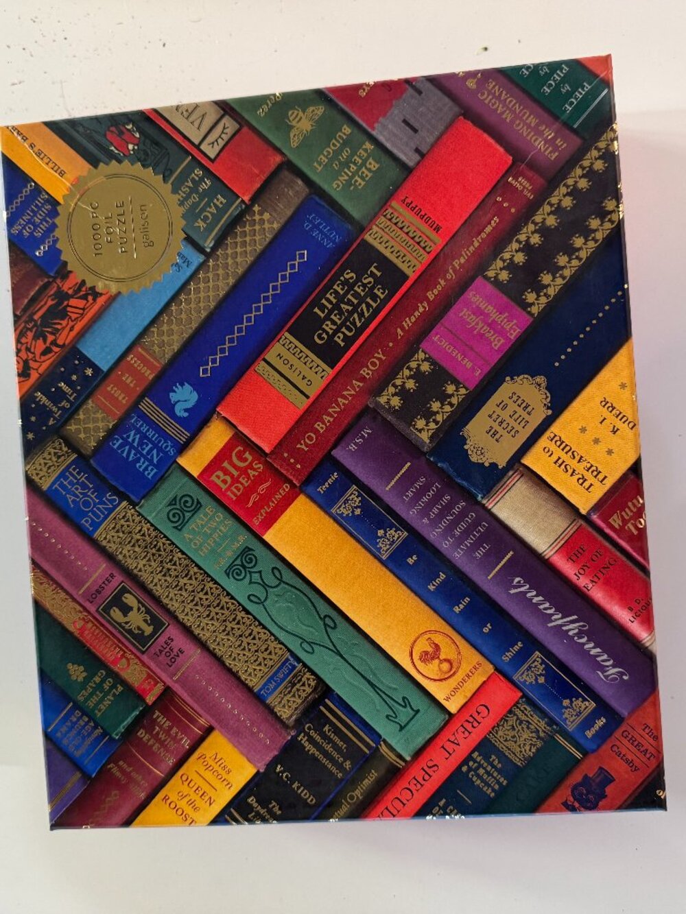 Galison Vintage Library High Quality 1000 Piece Jigsaw Puzzle Book themed